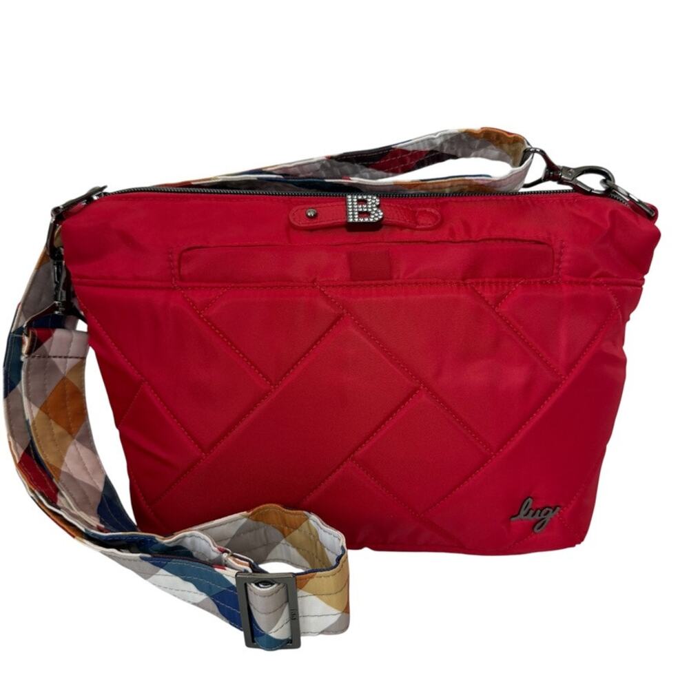Lug Flare Poppy Red RFID Crossbody Or Shoulder Bag Lightweight Organizational